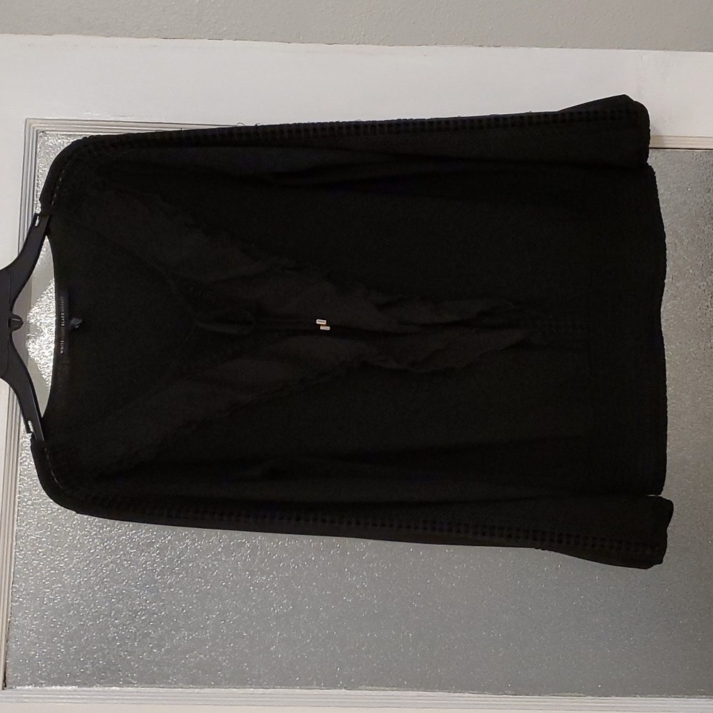 WHBM size extra small black long sleeve blouse